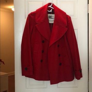 Burberry red coat